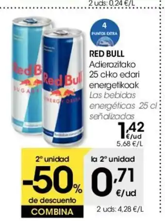 Eroski Red bull Adierazitako oferta
