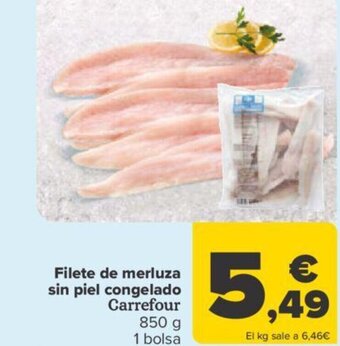 Carrefour Filete De Merluza Sin Piel Congelado Carrefour oferta