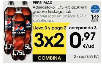 Eroski Pepsi Max 1,75l oferta
