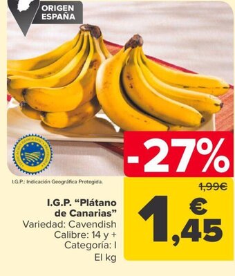 Carrefour I.G.P> "Platano De Canarias" oferta