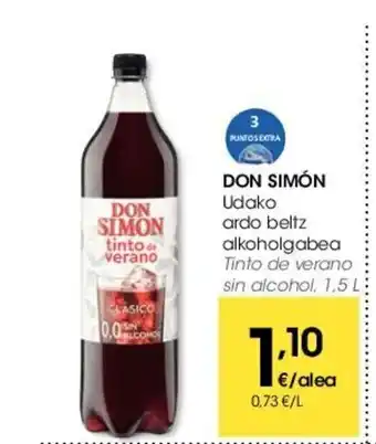 Eroski Don Simón Udako ardo beltz alkoholgabea 1,5L oferta