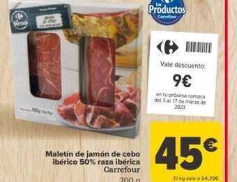 Carrefour Maletin De Jamón De Cebo Ibérico 50% Raza Ibérica Carrefour oferta