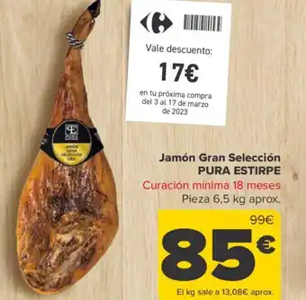 Carrefour Jamón Fran seleccion Pura Estirpe oferta