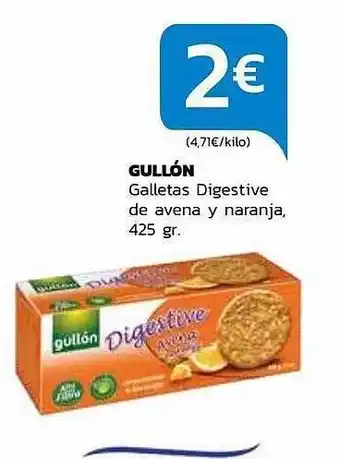 Supermercados Lupa Gullón galletas digestive de avena y naranja oferta