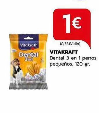 Supermercados Lupa Vitakraft dental 3 en 1 perros pequeños oferta