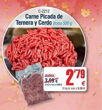 Abordo Carne picada de ternera y cerdo oferta