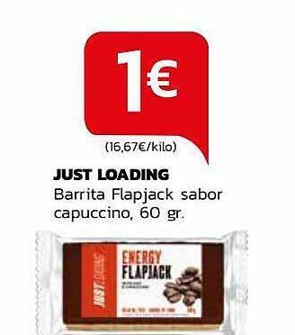 Supermercados Lupa Just loading barrita flapjack sabor capuccino oferta