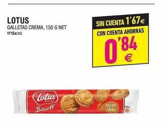 BM Supermercados Lotus galletas crema oferta