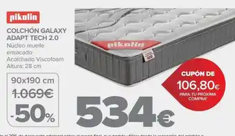 Carrefour Pikolin colchón galaxy adapt tech 2.0 oferta