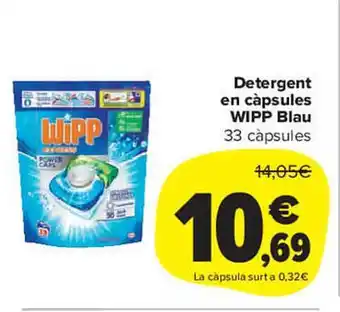 Carrefour Market Detergent en càpsules wipp blau oferta