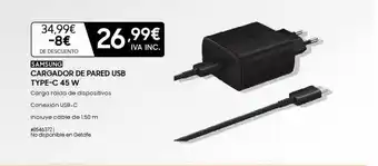 Costco Samsung cargador de pared usb type-c 45w oferta
