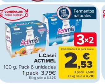 Carrefour L casei Actimel oferta