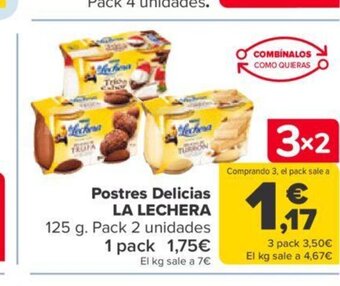 Carrefour Postres Delicias La Lechera oferta