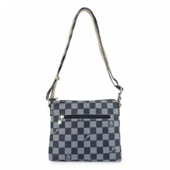 El Potro Bolso bandolera pequeño mujer en lona color azul-chess oferta