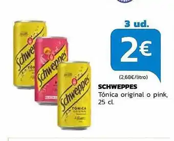 Supermercados Lupa Schweppes tónica original o pink oferta