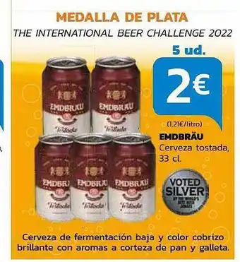 Supermercados Lupa Emdbräu cerveza tostada oferta
