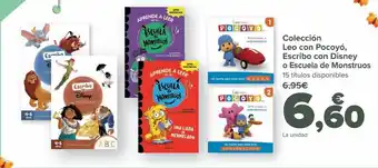 Carrefour Colección leo con pocoyó, escribo con disney o escuela de monstruos oferta