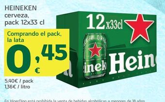 HiperDino Cerveza heineken oferta