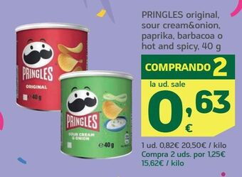 HiperDino Patatas fritas pringles oferta