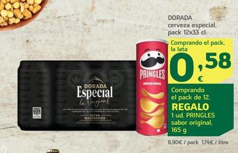 HiperDino Cerveza dorada oferta