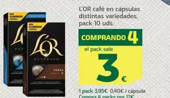 HiperDino Cápsulas de café l'or oferta