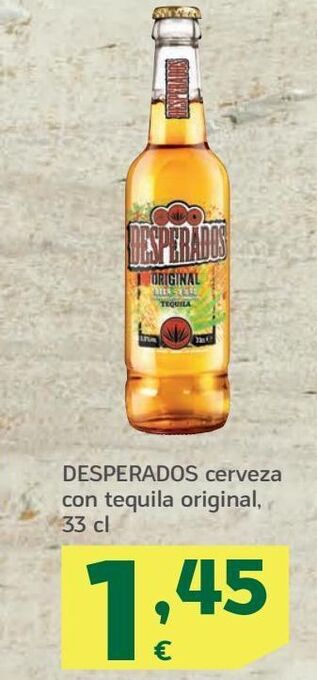 HiperDino Cerveza con tequila desperados oferta