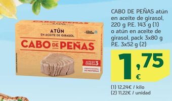HiperDino Atún en aceite de girasol cabo de peñas oferta
