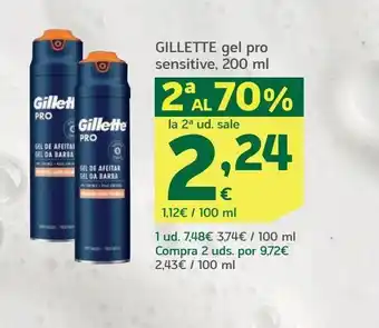 HiperDino Gel de afeitar gillette oferta