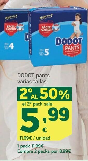 HiperDino Pañales dodot oferta