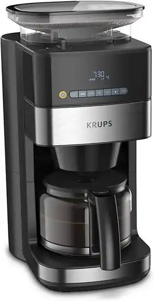 Amazon Krups grind and brew km8328 cafetera de filtro con molinillo, 1.25 l, 10 - 15 tazas, molinillo de café, cafetera automátic... oferta