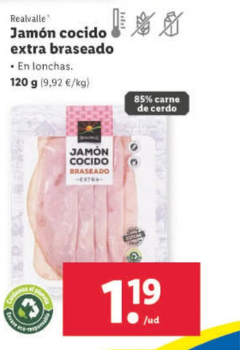 Lidl Jamón Cocido Extra Braseado oferta
