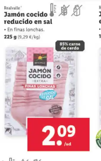 Lidl Jamón Cocido Reducido En Sal oferta