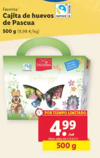 Lidl Cajita de Huevos de Pascua oferta