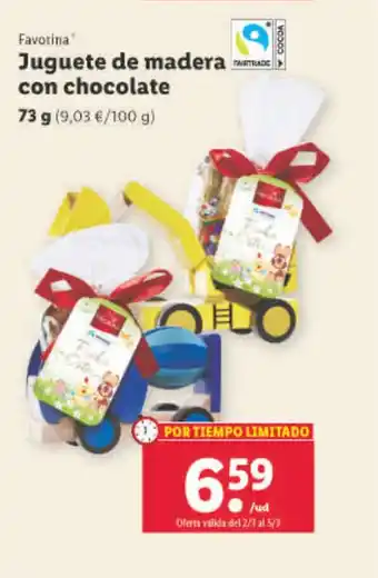 Lidl Juguete de Madera Con Chocolate oferta