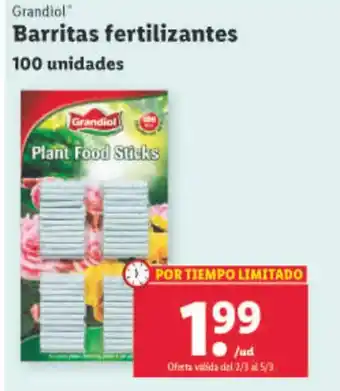 Lidl Barritas Fertilizantes oferta