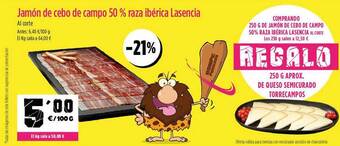 AhorraMas Jamón de cebo de campo 50% raza ibérica lasencia oferta