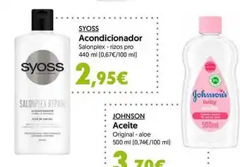 Hiper Usera Syoss acondicionador johnson aceite oferta