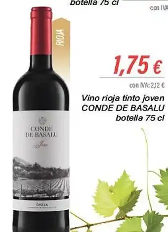 Cash Ifa Vino rioja tinto joven conde de basalu oferta