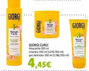 Hiper Usera Giorgi curly mascarilla champú gel definidor oferta