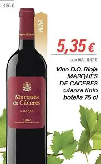 Cash Ifa Vino d.o. rioja marques de caceres crianza tinto oferta