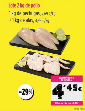 AhorraMas Lote 2kg de pollo oferta