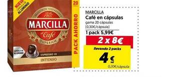 Hiper Usera Marcilla café en cápsulas oferta