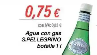 Cash Ifa Agua con gas s. pellegrino oferta