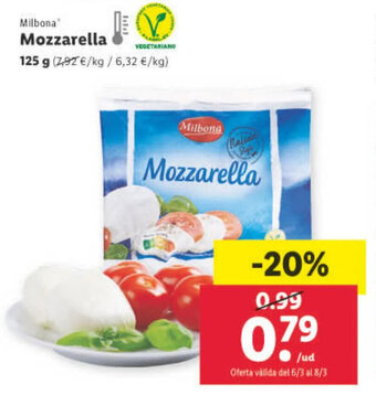 Lidl Mozzarella oferta