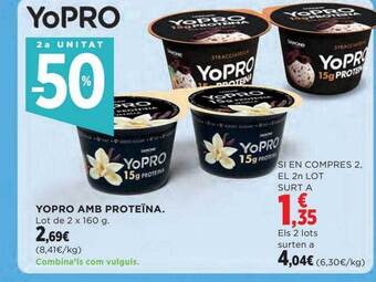 Hipercor 2a unidad -50% yopro amb proteïna oferta