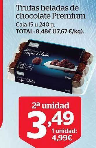 La Sirena Trufas heladas de chocolate premium oferta