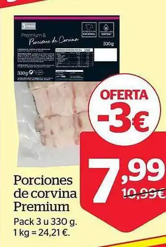 La Sirena Porciones de corvina premium pack 3 oferta