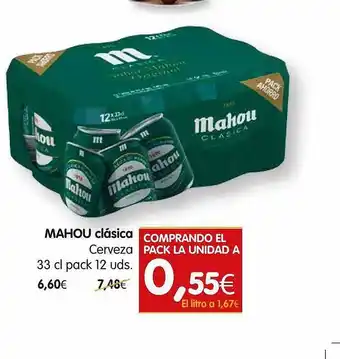 Dicost Mahou clásica cerveza oferta