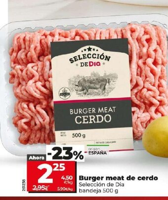 Dia Burger Meat De Cerdo oferta