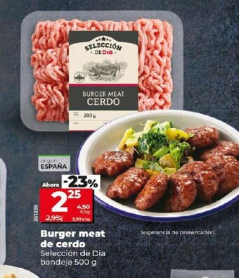Dia Burger Meat De Cerdo oferta